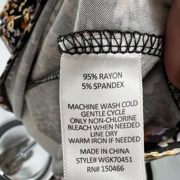 41 Hawthorn Floral Print Short Sleeve Dress Black Multicolor Size Large NWT - Picture 8 of 9